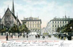 Leipzig: Pauliner Kirche, Café Felsche, Eingang Grimmaische Strasse