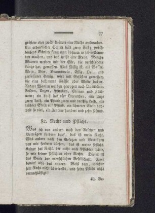 82. Recht und Pflicht.