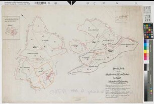 Lützel-Bilstein (Hilchenbach) Spezialkarte der Oberförsterei (ehem. Hilchenbach?) Sektion 3 Schutzbezirk Hofginsberg nach 1903 1 : 5000 66 x 92,5 Zeichnung KSA Nr. 1694