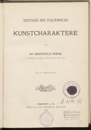 Deutsche und italienische Kunstcharaktere