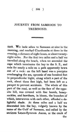 Journey from Samsoon to Trebisond
