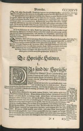 Die Sprüche Salomo.