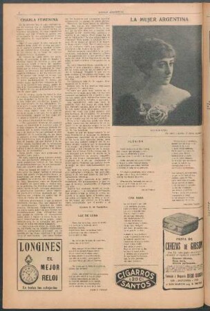 La mujer argentina [Fotografía] : Señorita de Risso