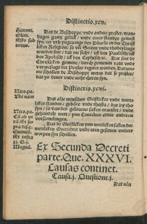 Ex Secunda Decreti parte ...