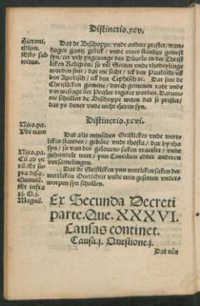 Ex Secunda Decreti parte ...