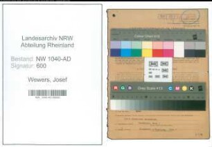 Entnazifizierung Josef Wewers , geb. 09.05.1900 (Gemeindevertreter)