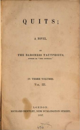 Quits : a novel, 3