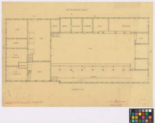 Westmoorende ([Landkreis Jork]): Hof Quast. Haupthaus (Grundriss des Erdgeschosses)