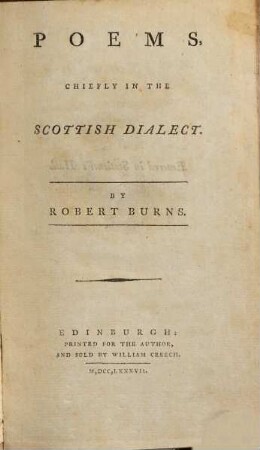 Poems, Chiefly In The Scottish Dialect