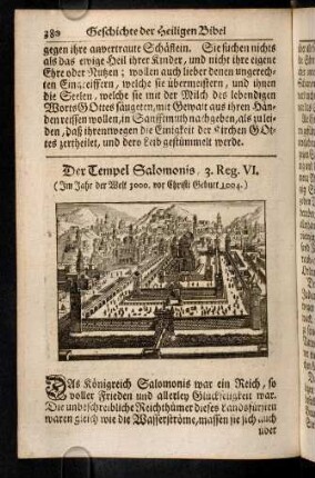 380-393, Der Tempel Salomonis. Das gegossene Meer. Die Einweihung des Tempels. Die Königin von Saba. Salomonis Sündenfall.