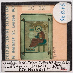 London, British Museum: MS Cotton Nero D IV, Evangeliar von Lindisfarne, fol. 93v, Markus