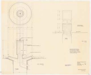 Rathaus, Espelkamp Innenhof: Detailplan: Wasserspieldetail, Sichtbetonhocker, 1:5