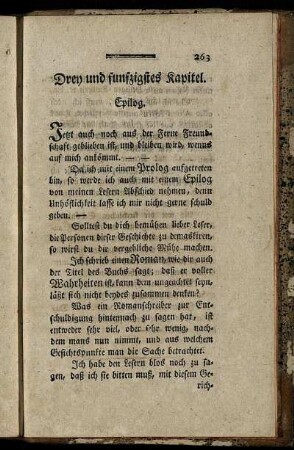 Drey und funfzigstes Kapitel. Epilog.