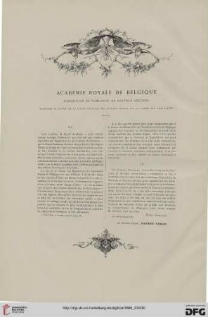 12: Académie Royale de Belgique, [2] : exposition de tableaux de maîtres anciens