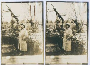 Fotos eines französischen Fliegerabwehr-Maschinengewehrs