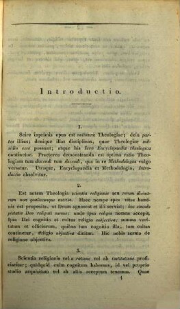Demonstratio religionis christianae catholicae, 1. Theologia dogmatica generalis