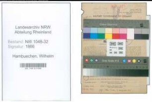 Entnazifizierung Wilhelm Hambuechen , geb. 26.01.1896 (Angestellter)