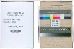 Entnazifizierung Anna Horstmann , geb. 09.01.1889 ()