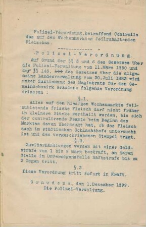 Polizei-Verordnungen.