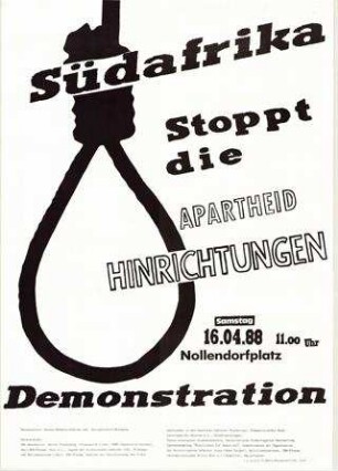 Stoppt die Apartheid-Hinrichtungen