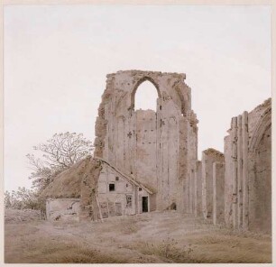 Ruine der Abtei Eldena bei Greifswald von Osten
