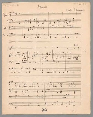 Brautlied, S, org - BSB Mus.N. 139,50 : [caption title:] Brautlied // Henri Kaminski