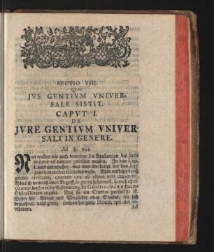 Sectio VIII. Quae Ius Gentium Universale Sistit