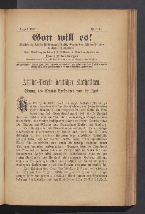 Heft 8. August 1897