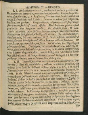 Membrum III. de Devoto.