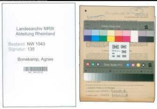 Entnazifizierung Agnes Bonekamp , geb. 20.03.1910 (Lehrerin)