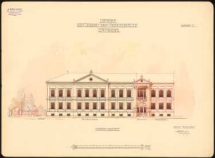 Ressource, Bamberg Umbau: Vorderansicht 1:100