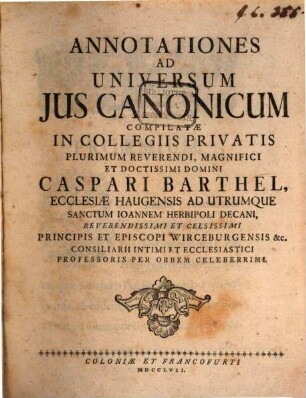 Annotationes Ad Universum Jus Canonicum