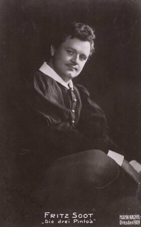 Der Kammersänger Fritz Soot in "Die drei Pintos"
