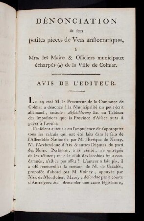 3-5, Dénonciation de deux petites ...