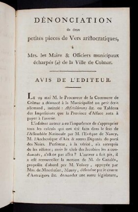 3-5, Dénonciation de deux petites ...