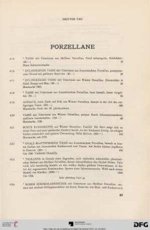 Porzellane (Nr. 415-454)