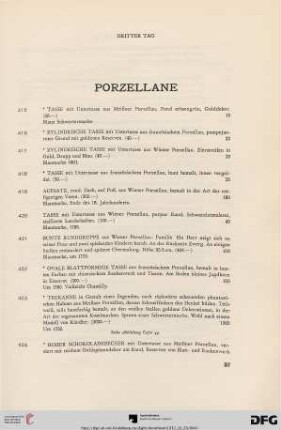 Porzellane (Nr. 415-454)