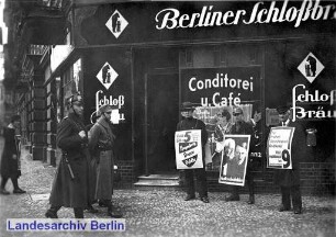 Wahlen zum Berliner Reichstag; Conditorei und Café Schloßbräu