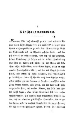 I. Die Hausmannskost