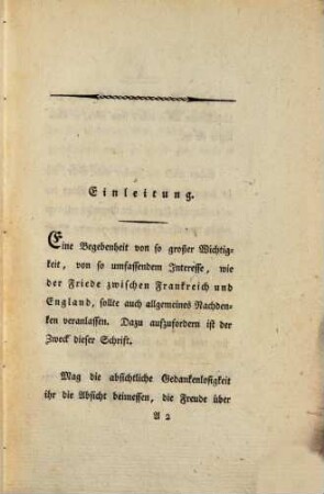 Der Friede zwischen Frankreich und England