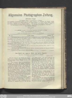 Nr. 14. 3. Juli 1903. Jahrg. X.