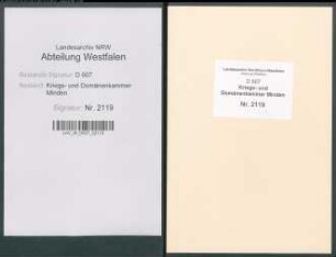 Vererbpachtung der Vorwerke Rothenhof und Schäferhof, Amt Hausberge - Band 2