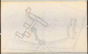 Grünfläche an der Verwaltungsschule Kolksbruch bei Hilden: Lageplan mit Platterverlegung