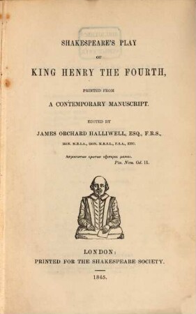 Shakespeare's Play of King Henry The Fourth