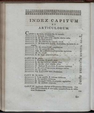 Index Capitum elt Articulorum.