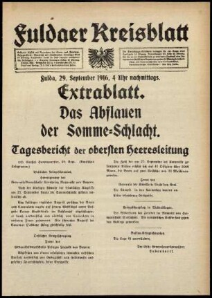 Ausgabe vom Freitag, den 29. September 1916.