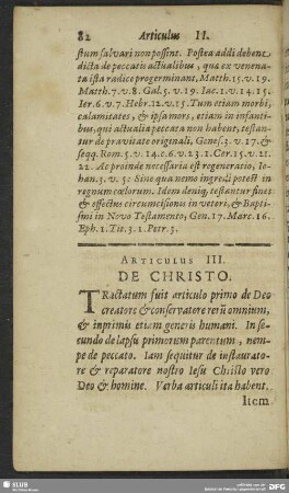 Articulus III. De Christo
