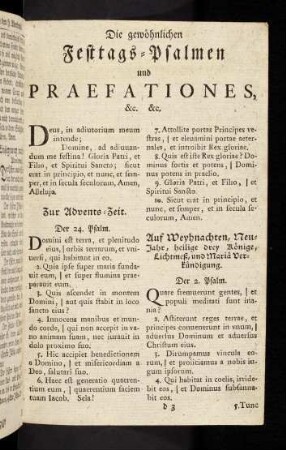 53-67, Die gewöhnlichen Festtags-Psalmen und Praefationes