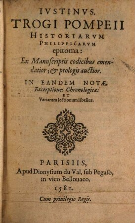 Ex Trogo Pompeio Historiae