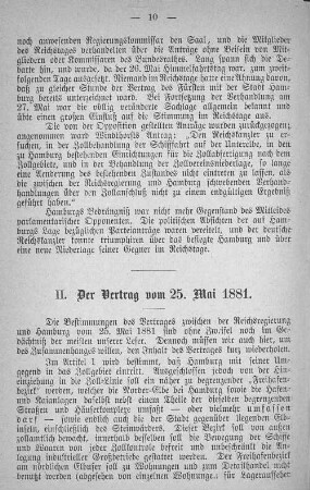 II. Der Vertrag vom 25. Mai 1881.